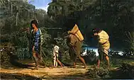 "Louisiana Indians Walking Along a Bayou" (1847) ニューオリンズ美術館