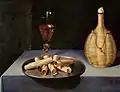 Nature morte aux gaufrettes (Le Dessert de gaufrettes), 木材に油彩, 41 × 52 cm, ルーヴル美術館, パリ
