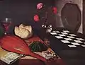 Nature morte à l'échiquier, 木材に油彩, 55 × 73 cm, ルーヴル美術館, パリ