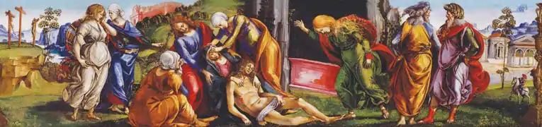 ルカ・シニョレッリ『死せるキリストの哀悼』、1488–1490年、ポロック・ハウス（英語版）