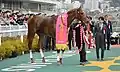 表彰式・右は管理する松永幹夫師