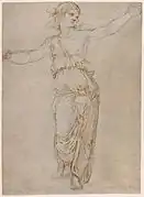 ラファエロ・サンツィオの素描『ルクレティア』1508年–1510年 メトロポリタン美術館所蔵