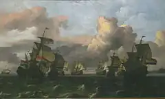 オランダ東インド会社の艦隊(1677) ルーブル美術館蔵