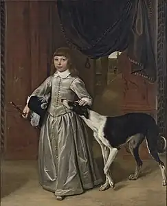 犬を連れた少年