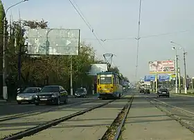 ルハーンシク市電の主力車両・KTM-5（2009年撮影）
