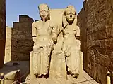 ツタンカーメンとアンケセナーメン(アメンとムト)座像