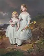 コロフラート家(Kolowrat)の令嬢たちの肖像画　(1841)