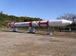 M-3Sロケット3号機実物大模型(JAXA/ISAS内之浦宇宙空間観測所KS台地)