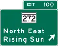 Interchange exit direction, Maryland