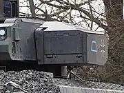 砲塔左側面に追加されたスパイクLR対戦車ミサイル連装発射機