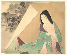 幸田露伴作「小萩集」口絵、『万寿姫』明治31年春陽堂版
