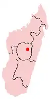 アンタナナリボの位置の位置図