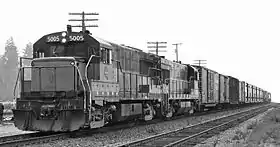ミルウォーキー鉄道で使用されていたU25B。ワシントン州ベリングハムにて。