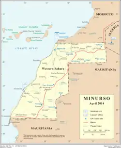 西サハラの地図