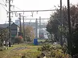 敷地売却前の知立連絡線跡（2013年）