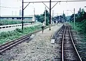 廃止前のプラットホーム（2001年。車窓から撮影）