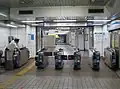名鉄側から見た近鉄線のりかえ口