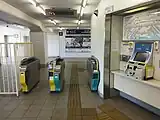中2階にある改札口