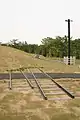 むさしの公園内 鉄道遺構復元部(レール2/3部)