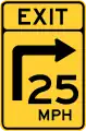 Turn curve exit speed advisory, Maryland