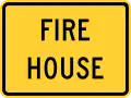 Fire house (used in conjunction with graphic fire station sign), New York State