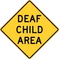 Deaf child area, New York State, Illinois, Wisconsin, New Jersey