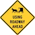 Horse-drawn vehicle ahead, Ohio and other U.S. states