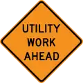 Utility work in road