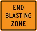 End blasting zone