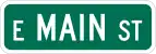 Street name sign, MUTCD D-3