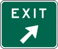 Exit sign, right