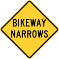 狭い自転車専用道