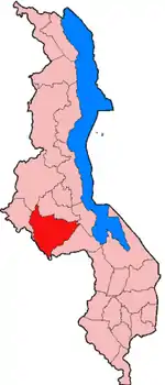 Location of リロングウェ県