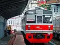 ジャカルタコタ駅に到着したJR 203 BUD106編成（元マト66編成）