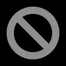 Prohibited sign that is shown during the boot process when the system is not allowed to proceed.