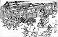 平安京の町屋(『年中行事絵巻』)