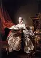 18世紀のつばのないボンネット(ドルーエ「ポンパドール婦人」 1763 - 1764年 フランス)