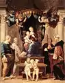 ラファエロ『天蓋の聖母』(1507-1508年)、 パラティーナ美術館 (フィレンツェ)