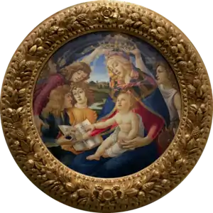 『マニフィカートの聖母』（1483-85年、ウフィツィ美術館所蔵）