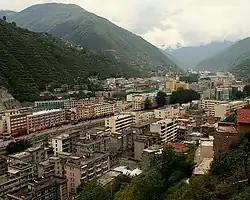 バルカム(馬爾康鎮)の市街地
