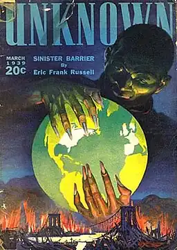アンノウン誌1939年3月号の表紙を飾る。