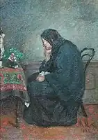 未亡人(La Viuda)、(1885)、チリ国立美術館蔵