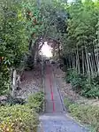 日鷲神社参道と石段