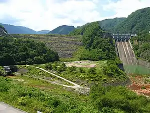 牧尾ダム(王滝川)。愛知用水の水源で知多半島の水がめである。