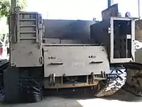 車体後面。イスラエル国防軍歴史博物館の展示車両。エンジンデッキは元のスーパーシャーマンのままである。