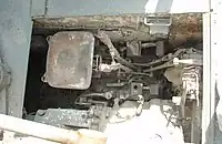 上から見た操縦席。