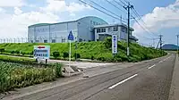 枕崎ヘリポート入口の案内