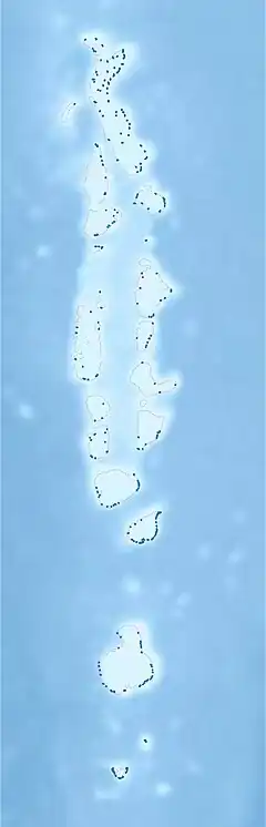 マレの位置(モルディブ内)
