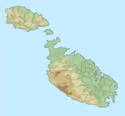 マルタ島の位置（マルタ内）