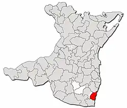 コンスタンツァ県における位置
